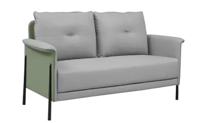 LIPARI - 2, 2-sed, ekokůže šedá/zelená